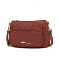 Load image into Gallery viewer, (brown)Rosalie Solid Quilted Cotton Shoulder Bag by Mia K - BagNook
