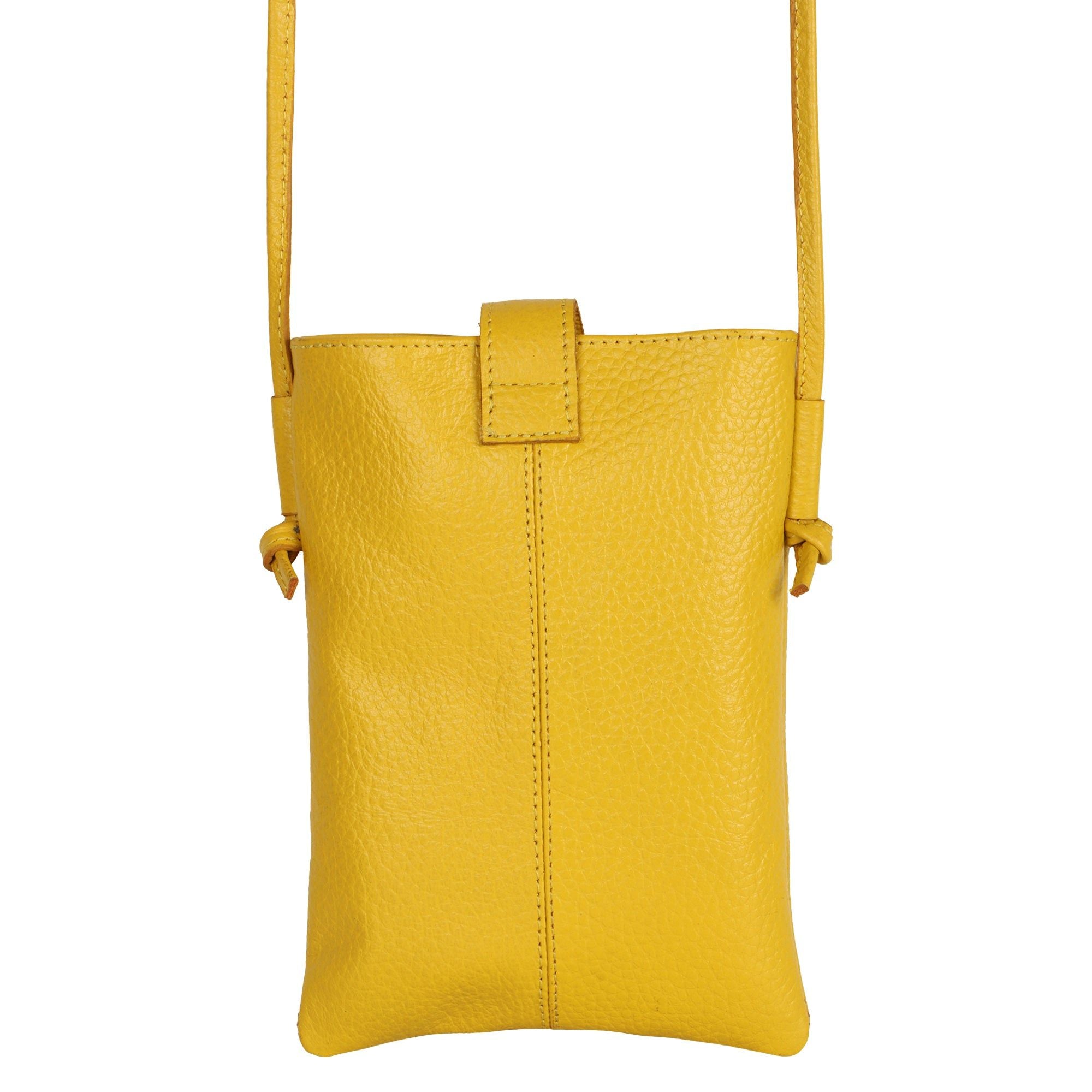 Jennie Small Crossbody w/slim strap - Canary Yellow - BagNook