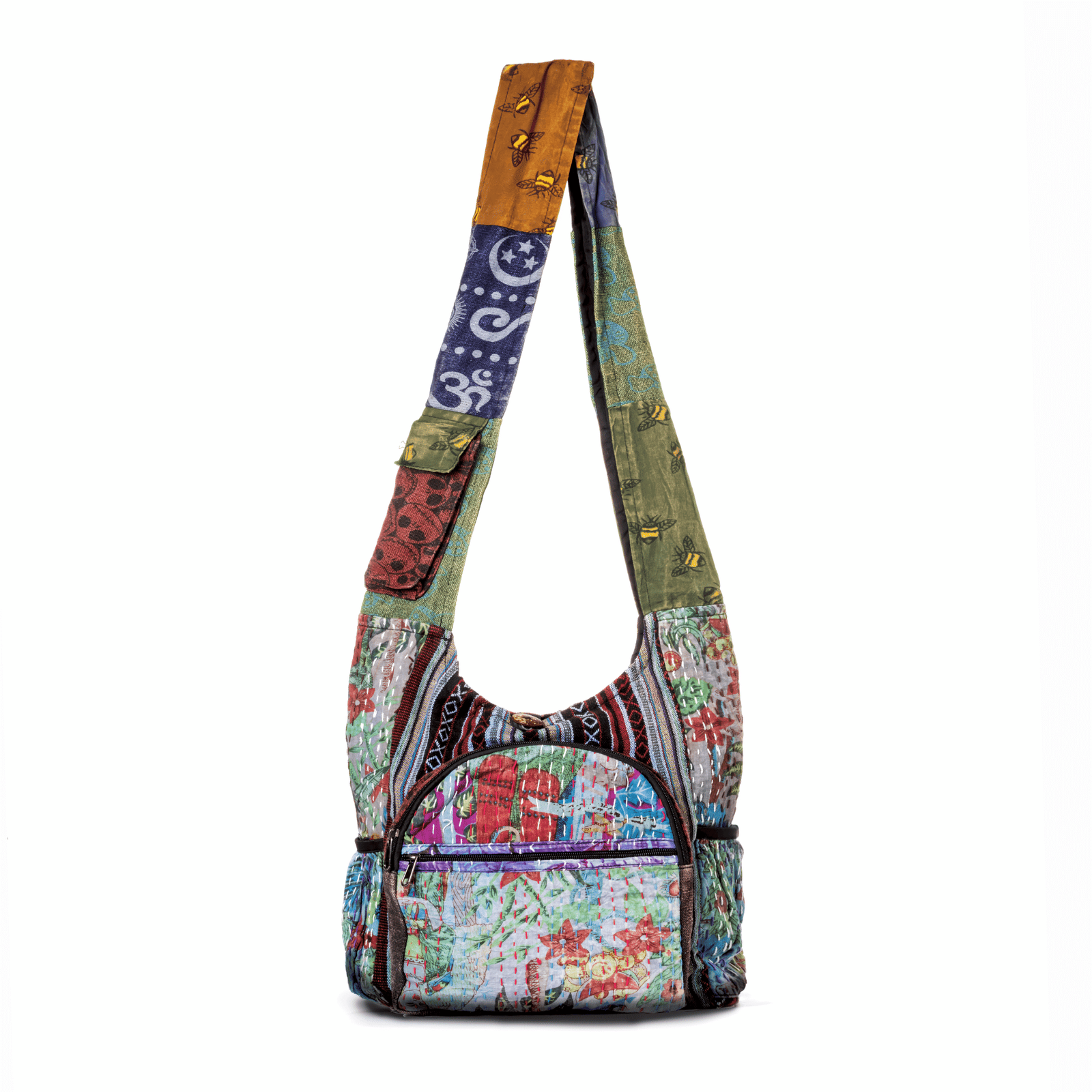 Kathmandu Collection | Vintage Patchwork Crossbody/Hobo Bag - BagNook