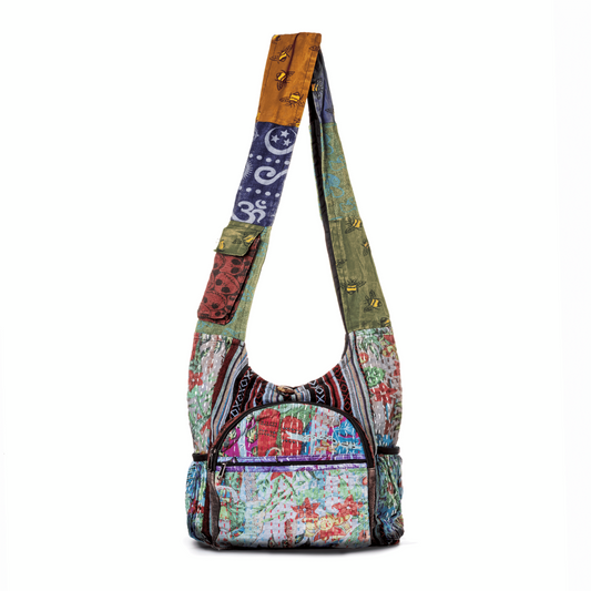 Kathmandu Collection | Vintage Patchwork Crossbody/Hobo Bag - BagNook