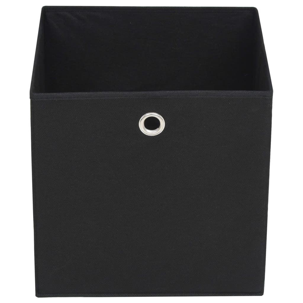 Storage Boxes 4 pcs Non-woven Fabric 12.6 x12.6 x12.6 - Black - BagNook