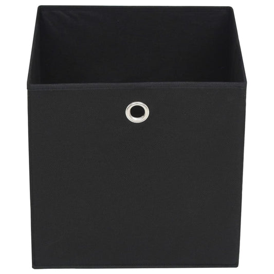 Storage Boxes 4 pcs Non-woven Fabric 12.6 x12.6 x12.6 - Black - BagNook