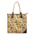 Load image into Gallery viewer, Mia Square Leather Tote Bag - Summer Jungle - Upcycled - BagNook
