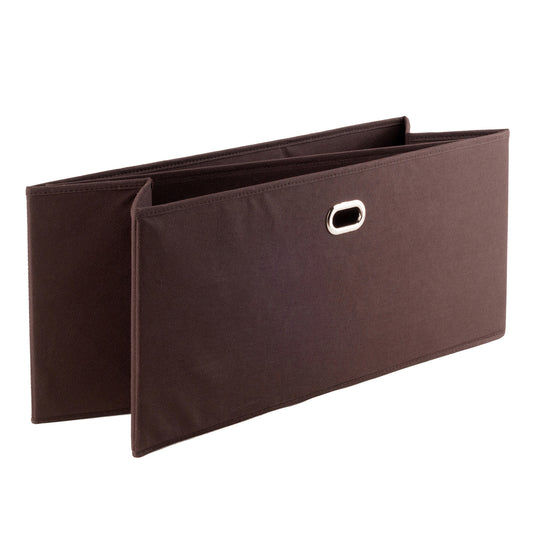 Torino 2-Pc Set Folding Fabric Baskets - Chocolate - BagNook