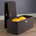 Load image into Gallery viewer, Torino 2-Pc Set Folding Fabric Baskets - Chocolate - BagNook
