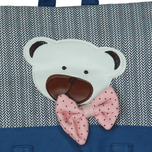 Young Bear Fabric Art School Daypack - BagNook