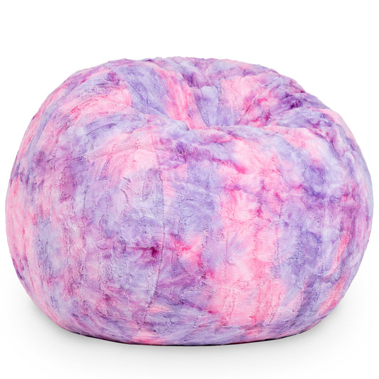 Jaxx Saxx 3 ft Bean Bag Chair - Faux Fur - Unicorn Pink - BagNook