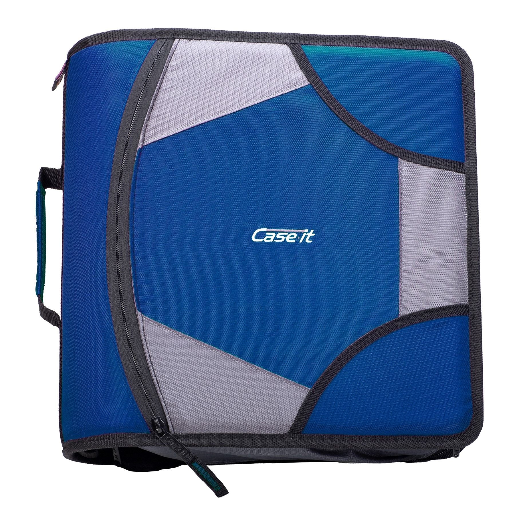 (midnight blue)The King-Sized Zip Tab -4 Inch Binder w/Removeable file folder - BagNook