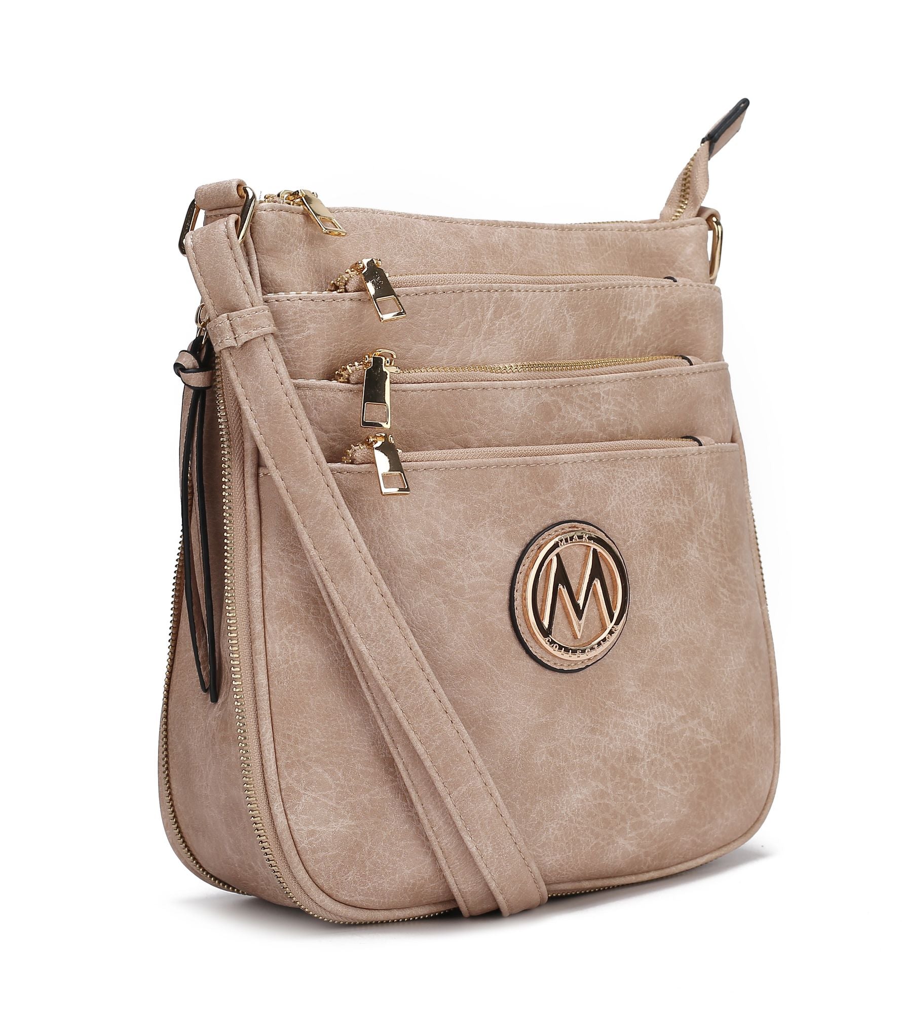(taupe)Salome Multi Compartment Crossbody by Mia K - BagNook