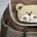 Load image into Gallery viewer, Bear Loves Fish 100% Cotton Fabric Art School Backpack - BagNook
