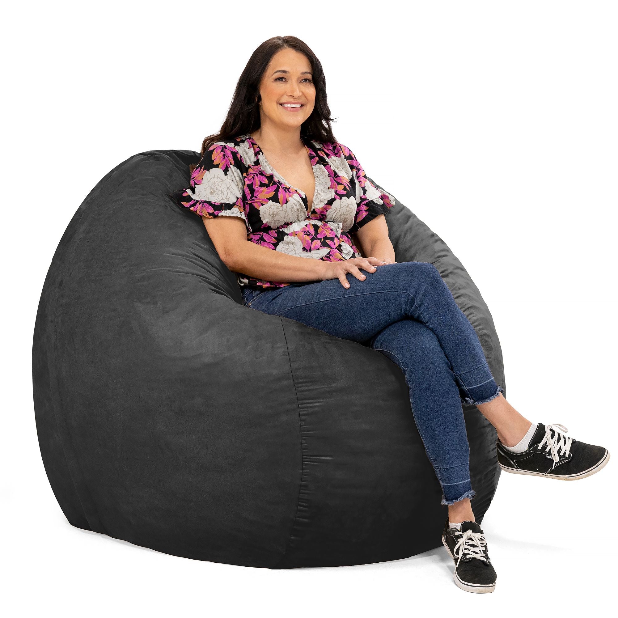 Jaxx Saxx 5 Ft Large Bean Bag, Black - BagNook