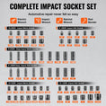 Load image into Gallery viewer, VEVOR Impact Sockets Set 130pc 6pt 3/8,1/2 Ratchet Tool Kit w/Readable Markings - BagNook
