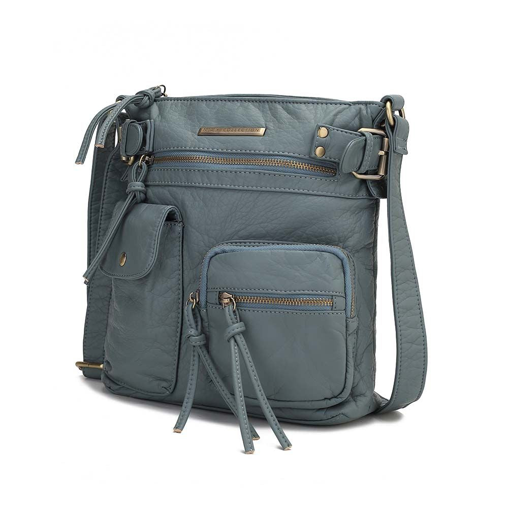 (denim blue)Vintage Stiella Shoulder Handbag by Mia K - BagNook