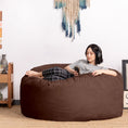 Load image into Gallery viewer, Jaxx Saxx 5 Ft Large Bean Bag, Chocolate - BagNook
