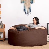 Jaxx Saxx 5 Ft Large Bean Bag, Chocolate - BagNook