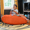 Load image into Gallery viewer, Jaxx 4 ft Cocoon Kids Bean Bag, Mandarin - BagNook
