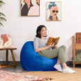 Load image into Gallery viewer, Jaxx Saxx 3 ft Round Bean Bag - Blueberry - BagNook
