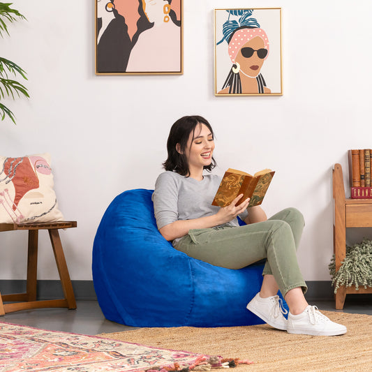 Jaxx Saxx 3 ft Round Bean Bag - Blueberry - BagNook