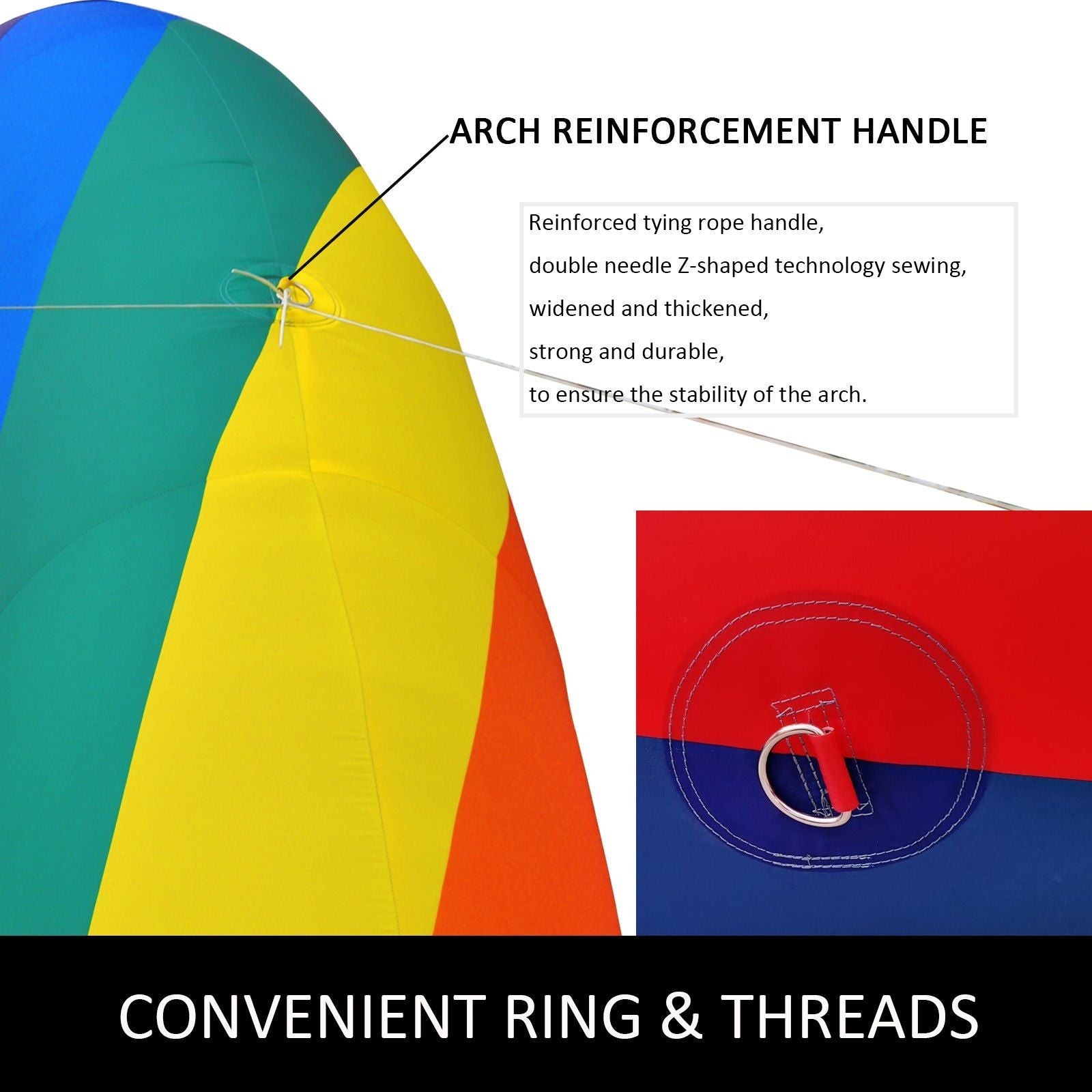 VEVOR Inflatable Rainbow Arch 26ftx10ft 110W w/Blower - BagNook