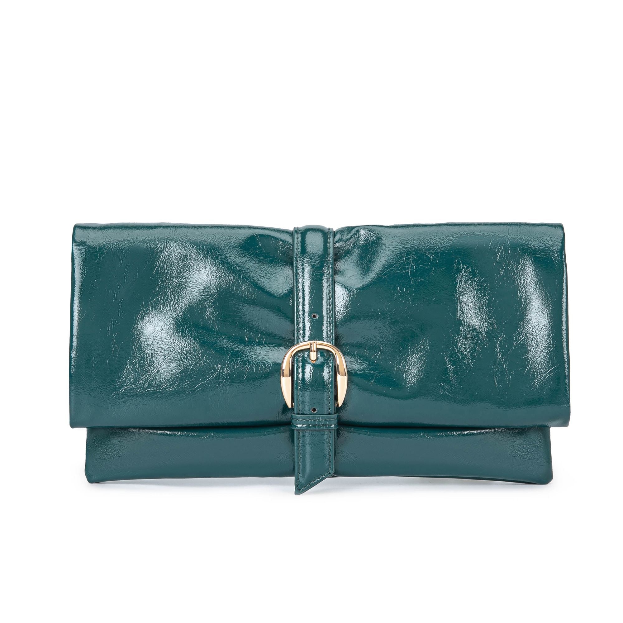 (teal)Koumei Wristlet Purse Envelope Snap by Mia K - BagNook