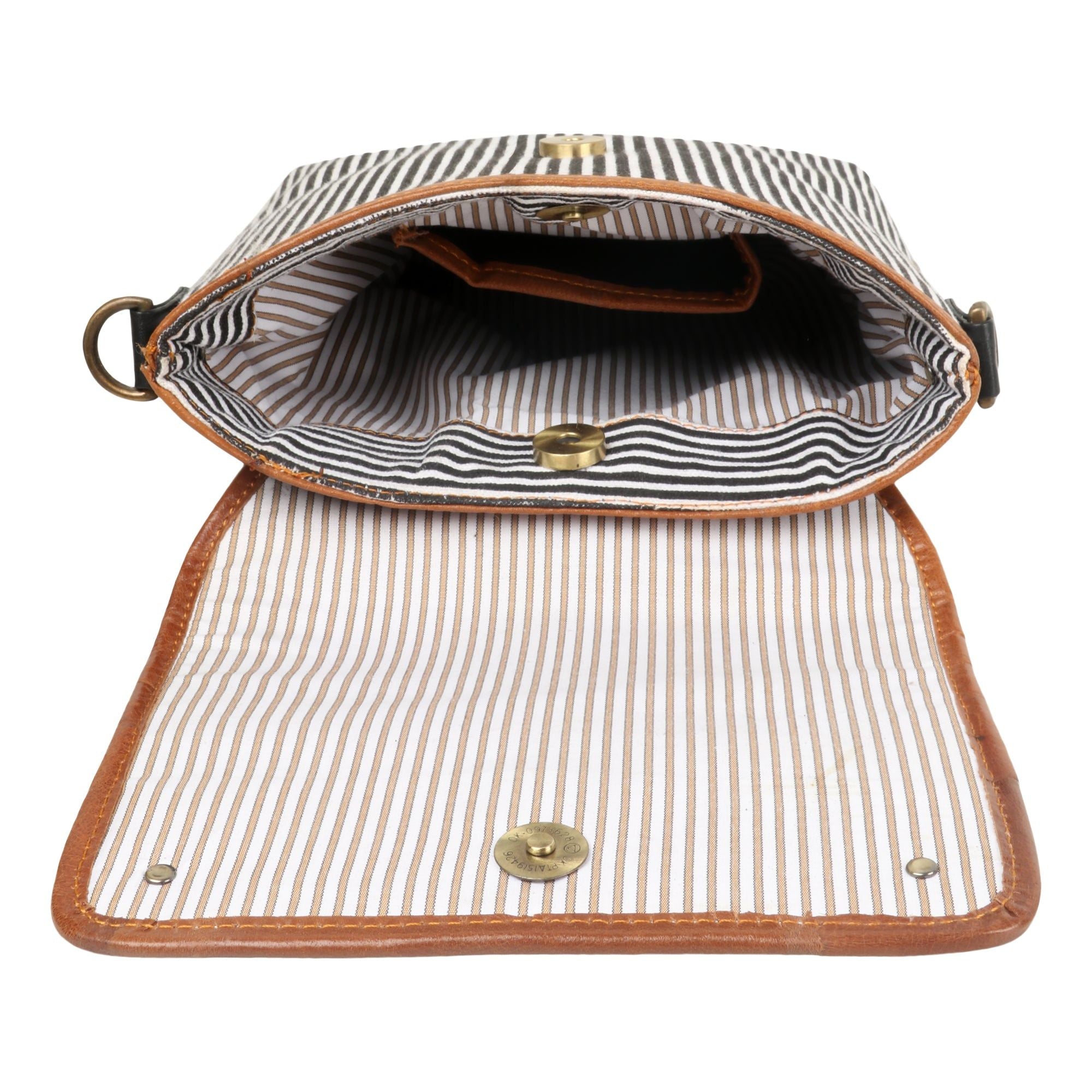 Royce Athens Flap Crossbody - Upcycled Leather - BagNook