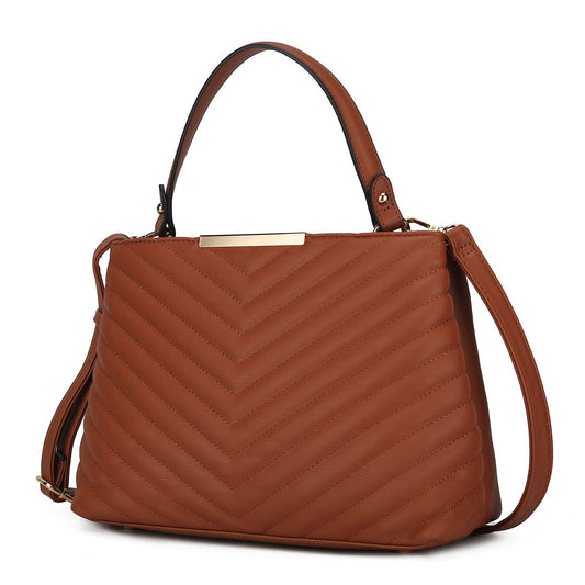 Dakota Vegan Leather Satchel by Mia k - BagNook