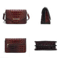 Load image into Gallery viewer, (brown)Vanta Croc-Embossed Saddle by Mia K - BagNook
