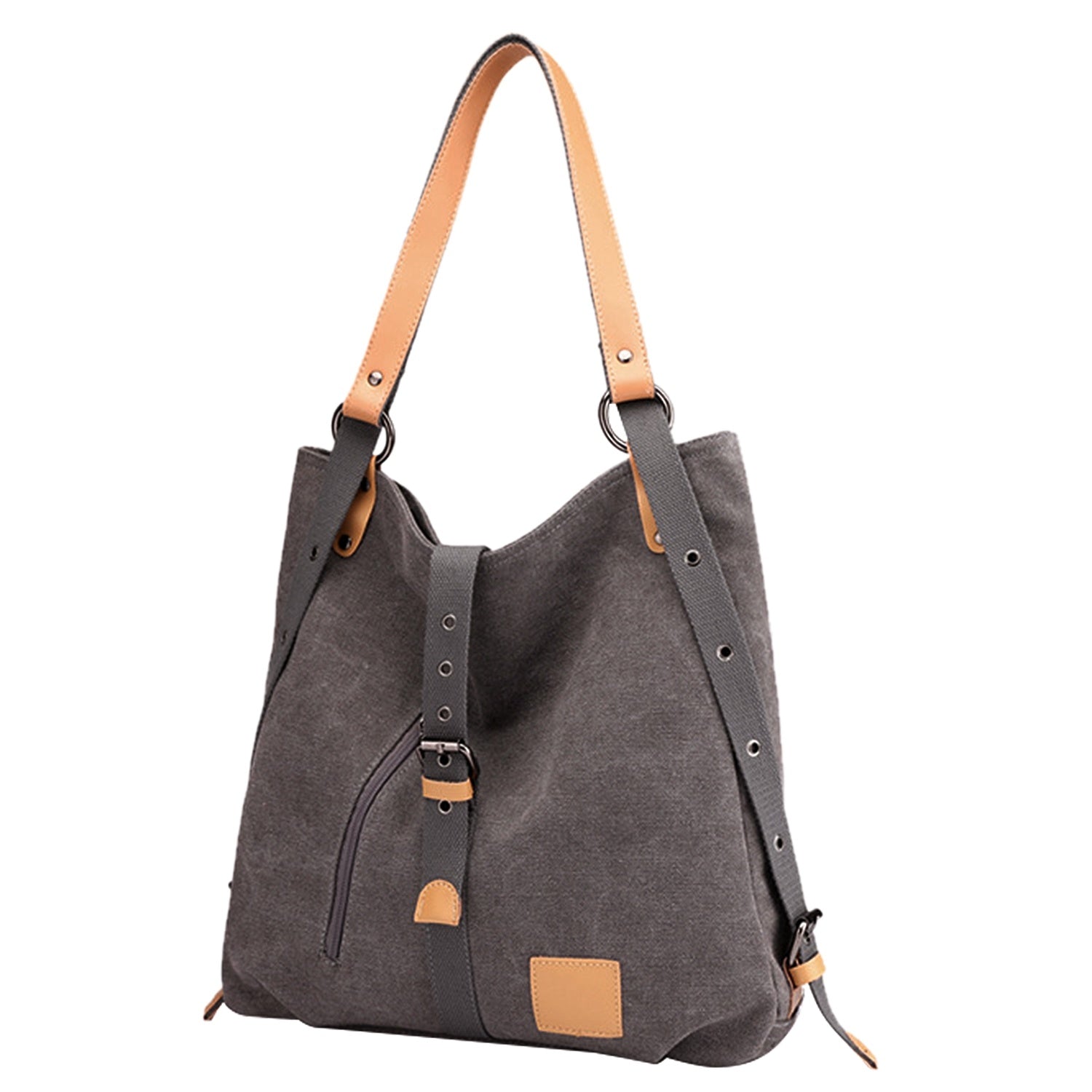 (grey)Canvas Tote / Backpack - BagNook