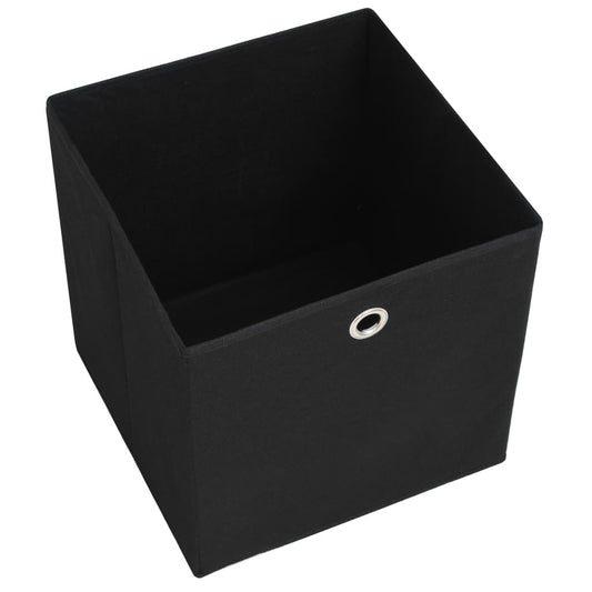 Storage Boxes 10pcs Non-woven Fabric 11"x11"x11" - Black - BagNook