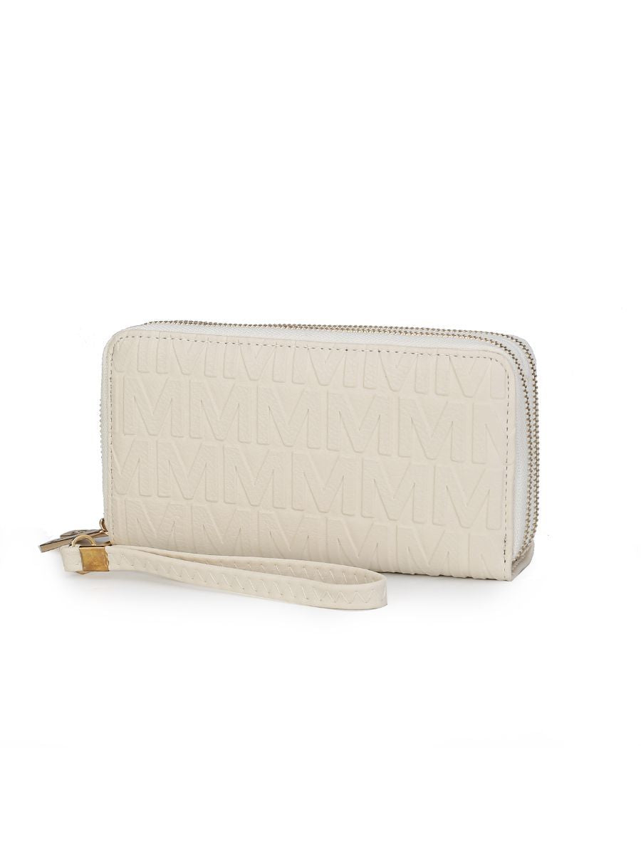 (beige)Aurora M Signature Wallet Handbag by Mia k - BagNook