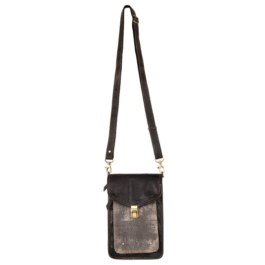 Harley Black Crossbody - Upcycled - BagNook