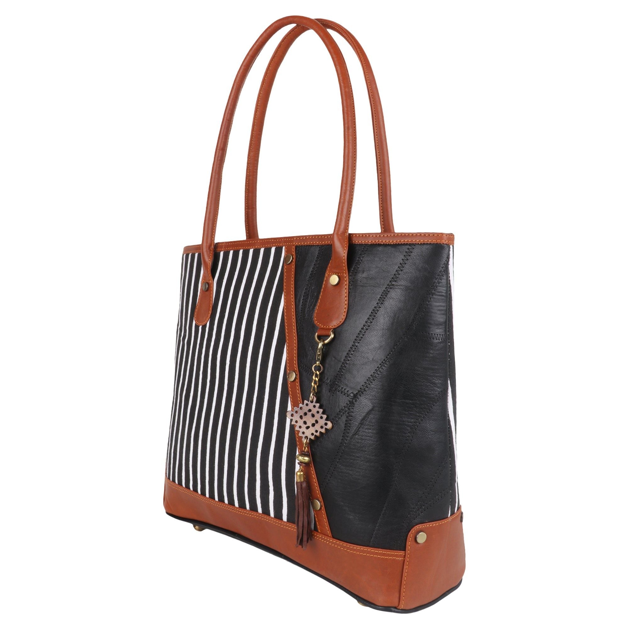 Royce Tessa Tote - Upcycled Genuine Leather - BagNook