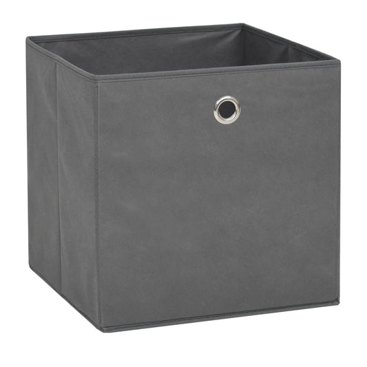 Storage Boxes 10pc Non-woven Fabric 12.6"x12.6"x12.6" - Gray - BagNook