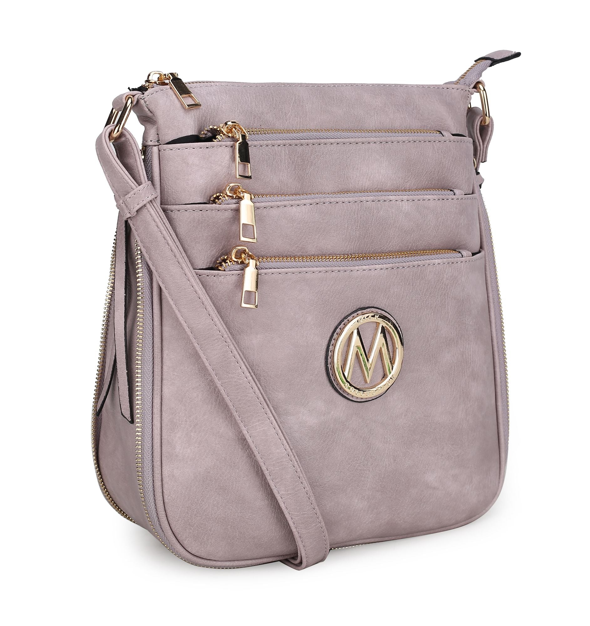 (lilac)Salome Multi Compartment Crossbody by Mia K - BagNook