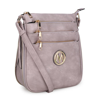 (lilac)Salome Multi Compartment Crossbody by Mia K - BagNook