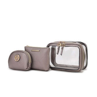 (pewter)Laura 10pc Makeup Set by Mia K - BagNook