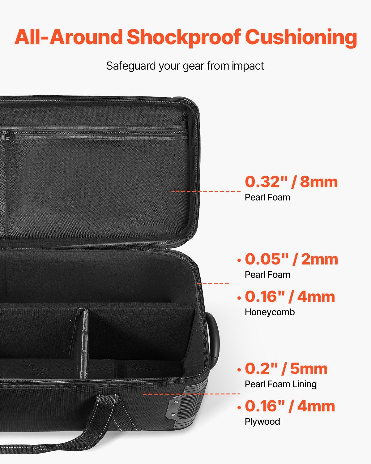 Studio Equipment Trolley Case (51.57x14.37x14.96) Rolling Bag - BagNook