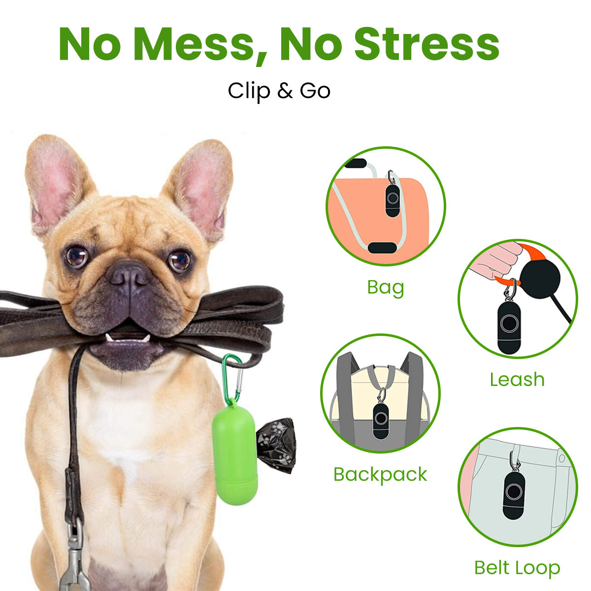 45 Rolls - Pet Waste Bags with Dispenser - BagNook