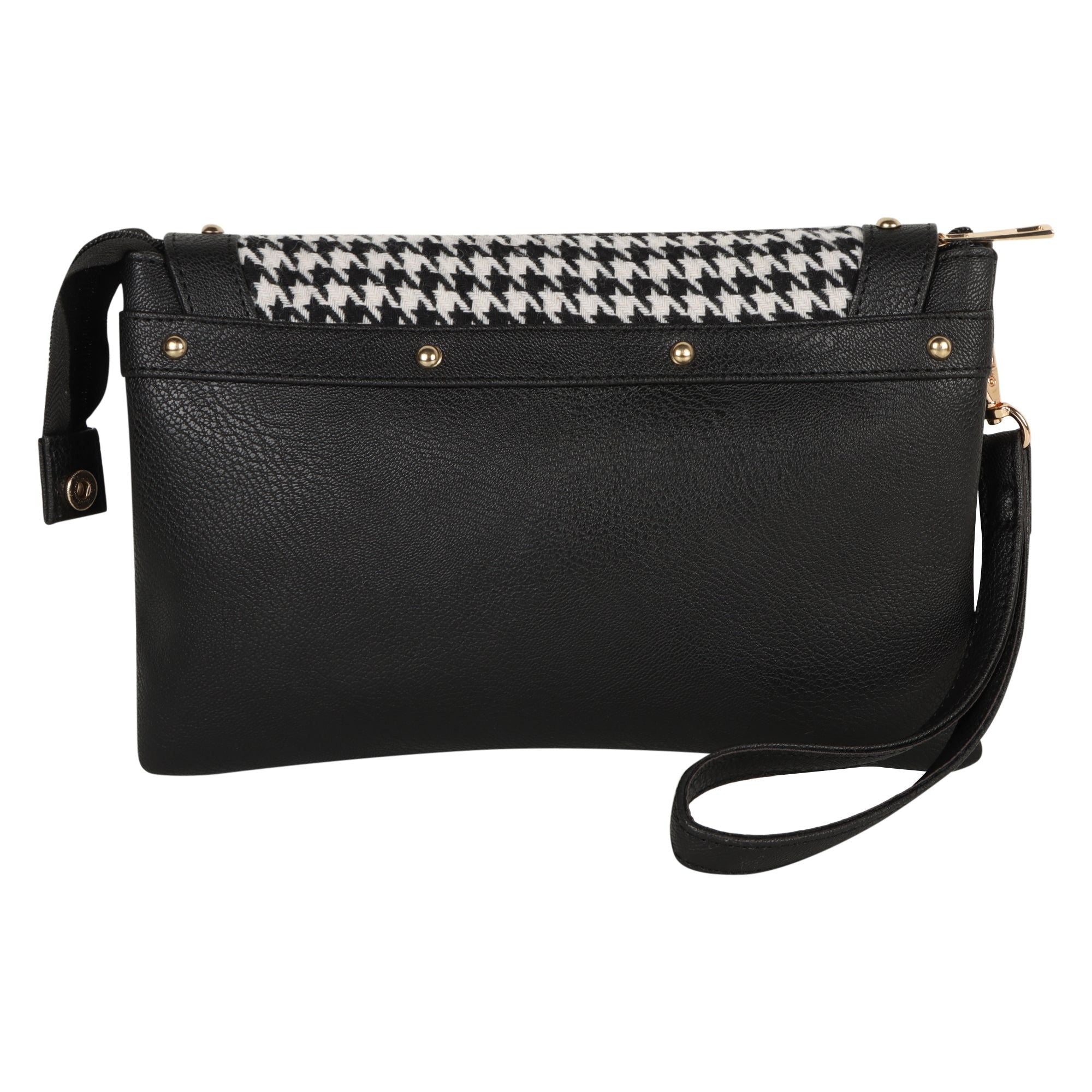 Millie Houndstooth Print Convertible Crossbody - BagNook