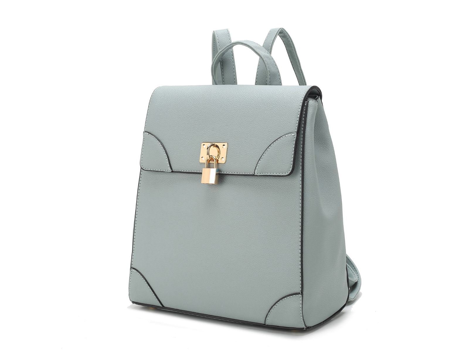 (denim)Sansa Vegan Leather Backpack by Mia k - BagNook