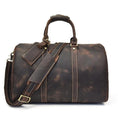 Load image into Gallery viewer, (dark brown)The Brandt Weekender | Small Leather Duffle Bag - BagNook
