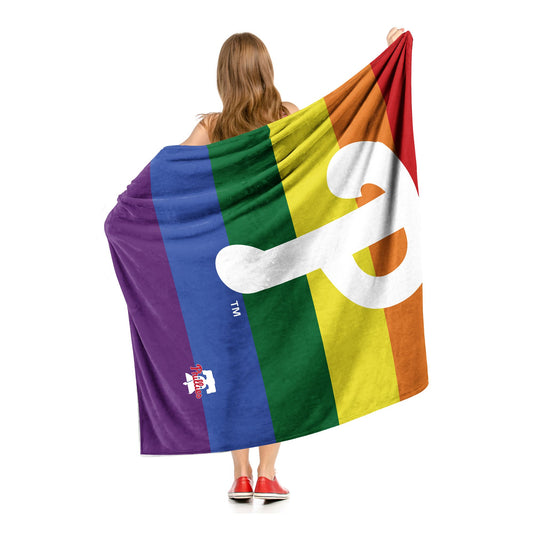 PRIDE SERIES - PHILLIES - Silk Touch Sherpa Throw Blanket - BagNook