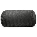 Load image into Gallery viewer, Jaxx Saxx 4 ft Sofa Bean Bag Couch - Faux Fur - Black - BagNook

