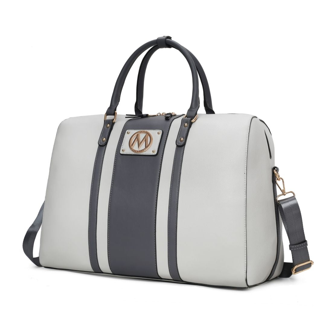 (light grey)Melissa Women's Vegan Leather Duffel by Mia K - BagNook