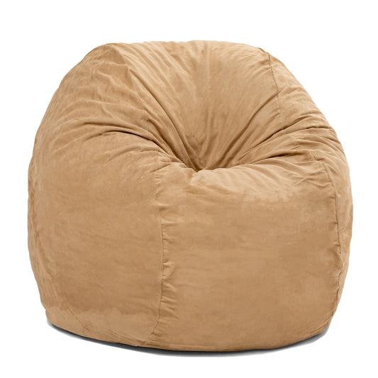 Jaxx Saxx 4 Foot Round Bean Bag, Camel - BagNook