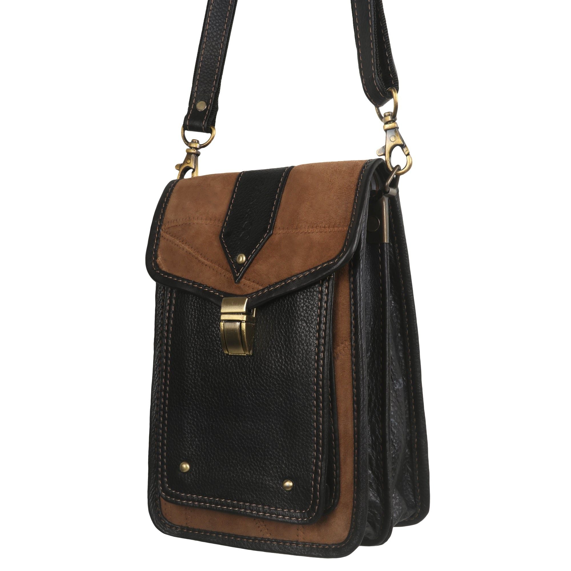 Harley Crossbody - Upcycled Genuine Leather - BagNook