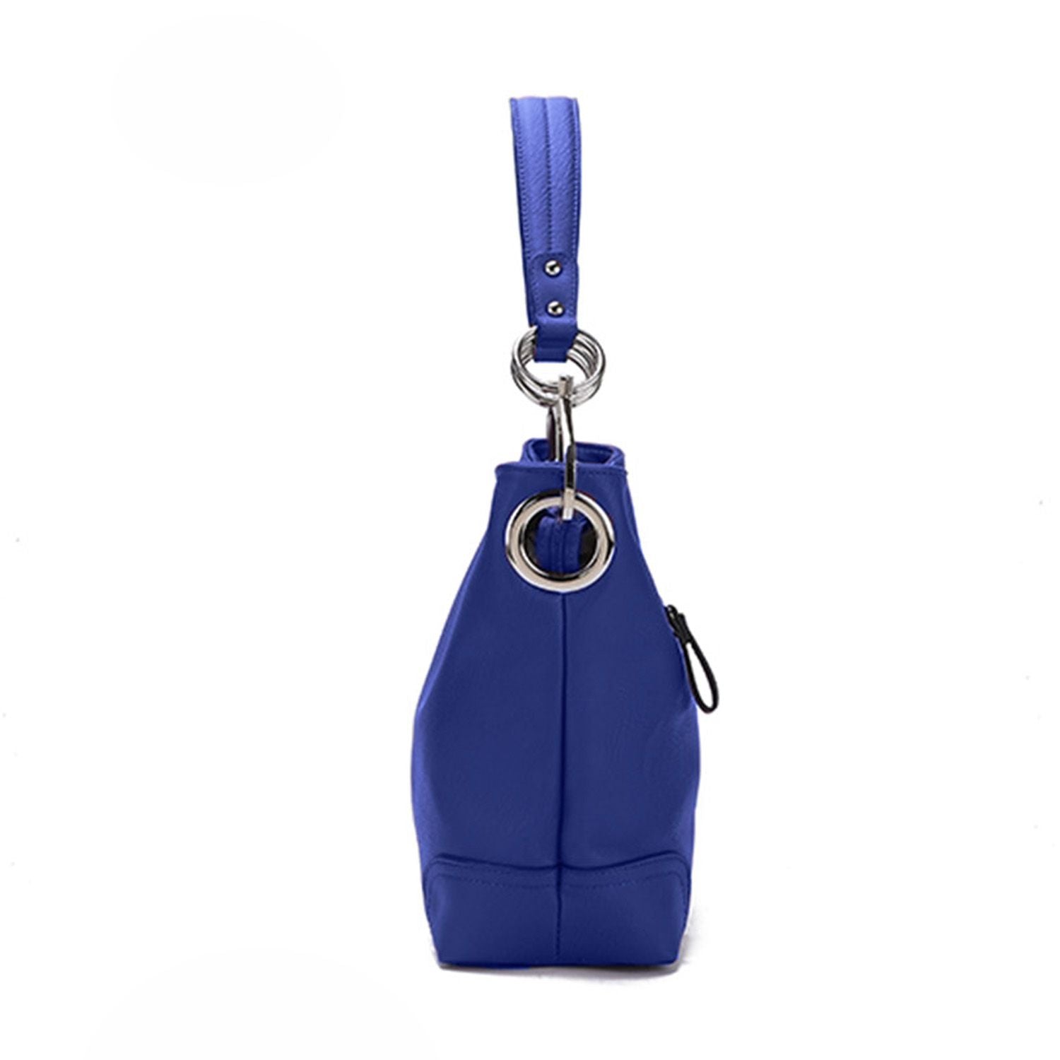 (royal blue) Hobo Bag with Silver-Tone Hardware - bagNook.com