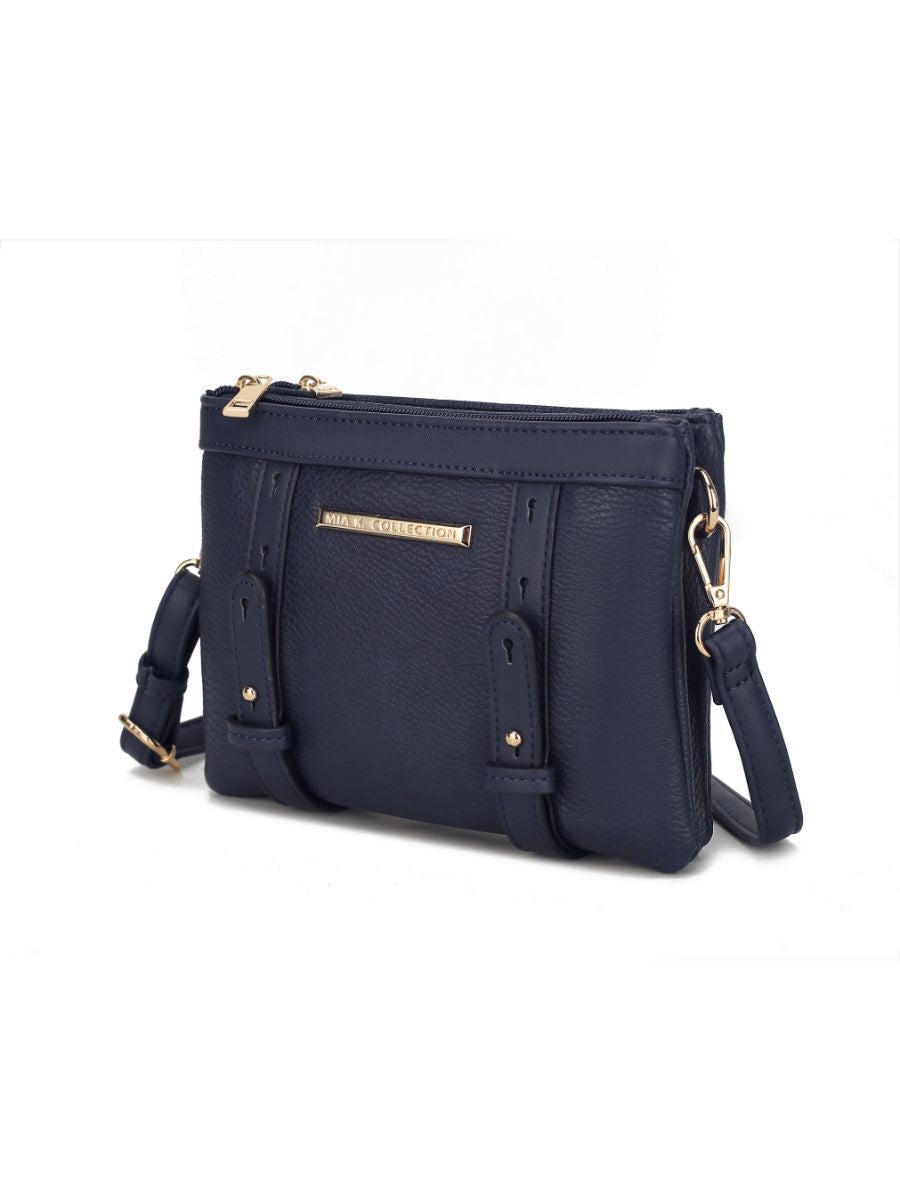 (navy)Elsie Multi Compartment Crossbody Bag by Mia k - BagNook