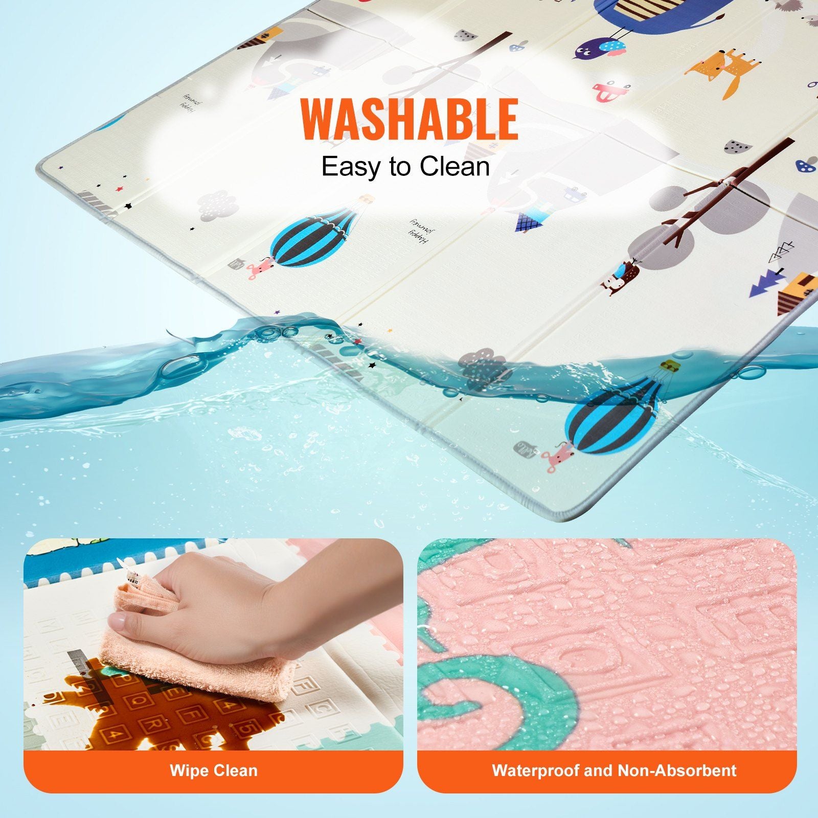 Baby Play Mat - 71"x79" - Reversible - BagNook
