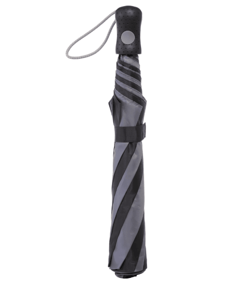 (black/gray)Totes Recycled Canopy Auto Open Umbrella - BagNook